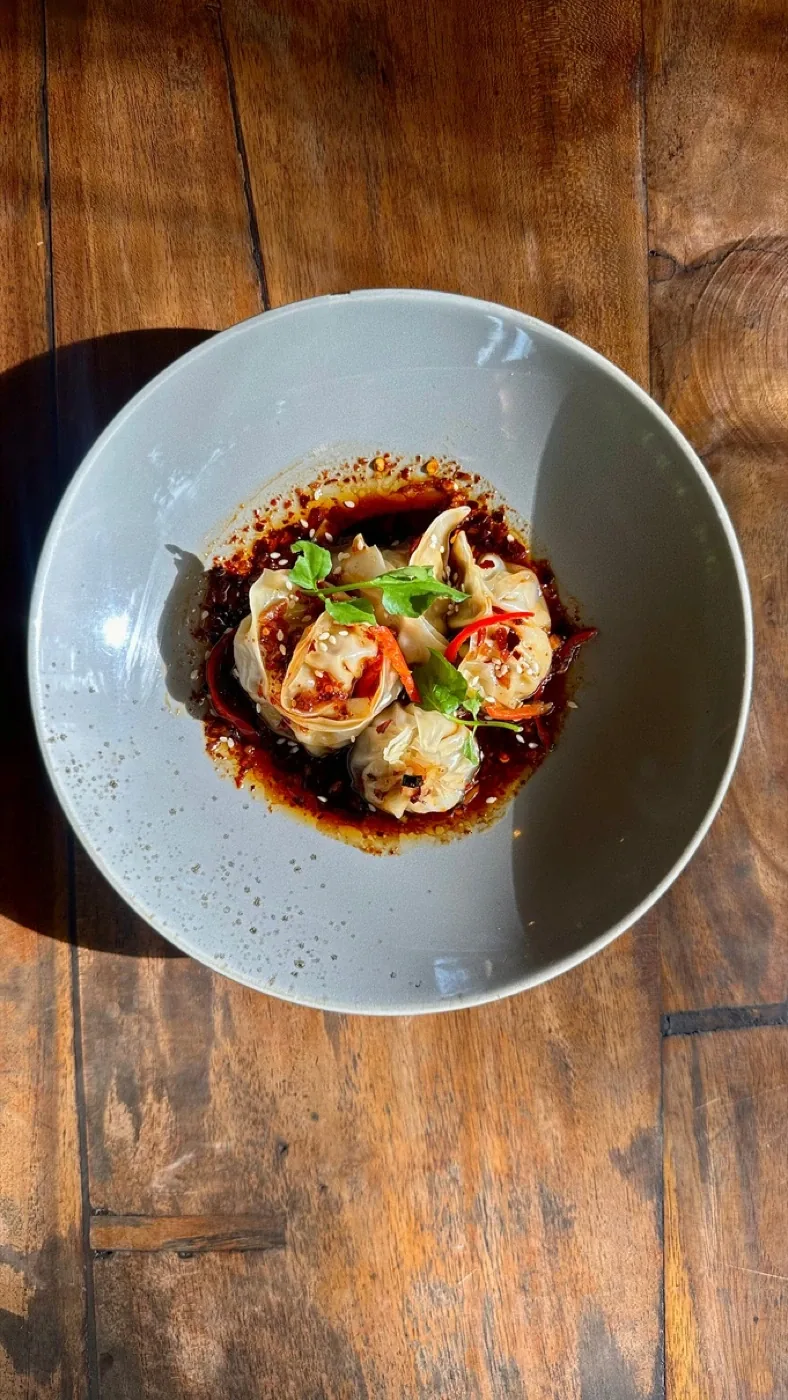 Black garlic eggplant, a vegetarian dish at Seed in Bingin